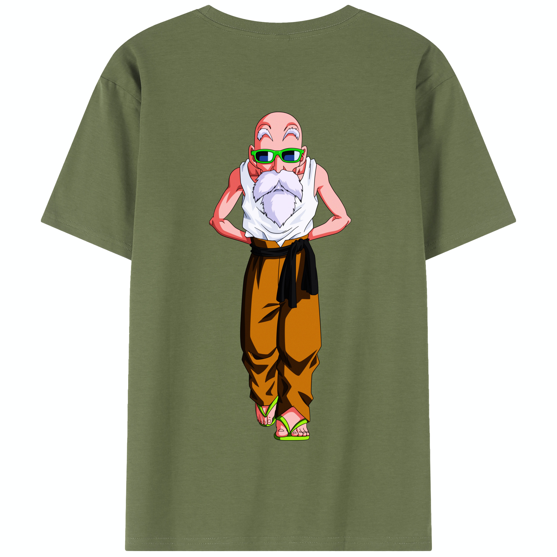 （画像用） ドラゴンボール 亀仙人（かめせんにん） DRAGON BALL Master Roshi Kame Sennin 綿100％半袖Tシャツ（背面プリント）